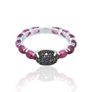 Superoro 18K White Gold Diamond & Tourmaline Ring